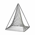 Palacedesigns 11 x 8 x 8 in. Contemporary Gray Metal Triangular Decor Piece PA3093696